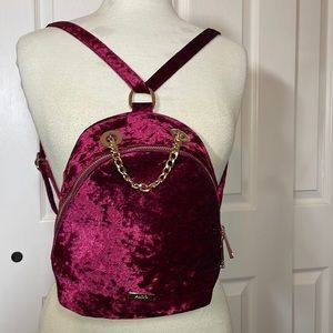 Aldo mini velvet crush back pack